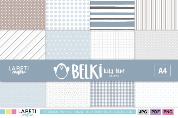 Baby Blue Abstract Pattern Paper: Integrating Digital Assets into Creative Workflows