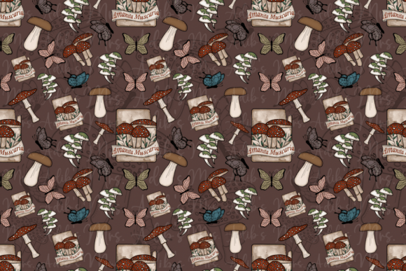 Boho Mushroom Seamless: Elevating Craft Projects with Whimsical Design