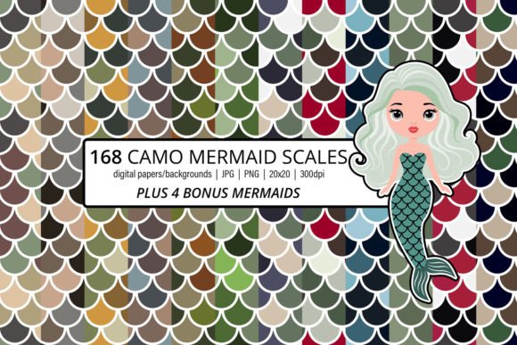 Camo Mermaid Scales: A Unique Digital Design Resource