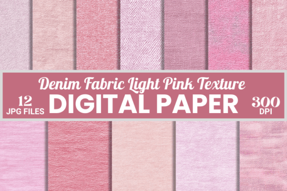 Denim Fabric Light Pink Pattern Backdrop