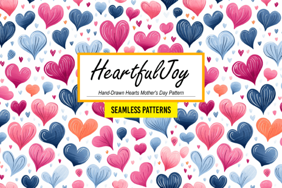 Hand-Drawn Hearts Mother s Day Pattern