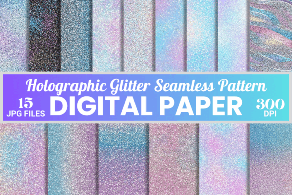 Holographic Glitter Seamless Pattern