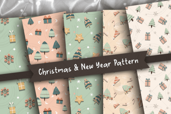 Pastel Christmas New Year Seamless: A Modern Twist on Holiday Design