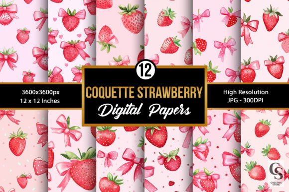 Pink Coquette Strawberry Digital Papers: A Strategic Asset for Creative Branding and Design Efficiency