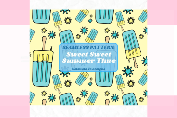 Retro Summer Seamless Pattern, Repeating