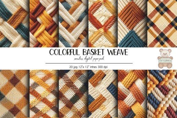 Seamless Colorful Basket Weave Paper: Elevating Your Digital Craft Projects
