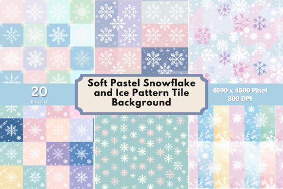 Soft Pastel Snowflake and Ice Pattern: A Refined Approach to Winter Design