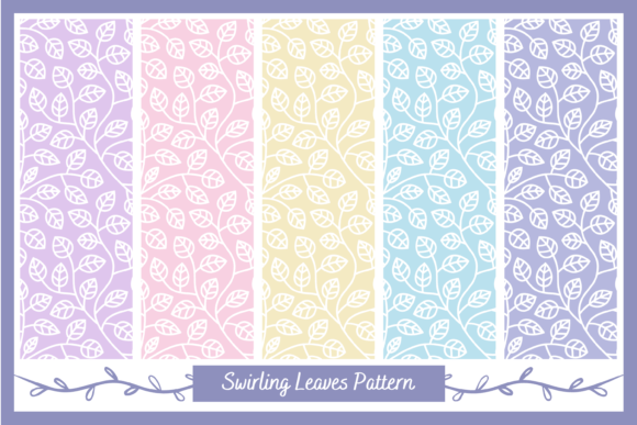 Swirling Leaves Pattern Digital Paper: A Creative Resource for Modern Projects