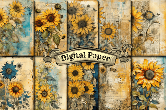 Unlocking Creative Potential with Sunflowers Junk Journal Pages for Modern Designers