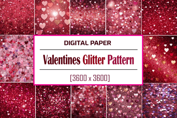 Valentines Glitter Pattern: Sparkle for Your Digital Projects