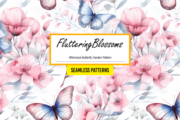 Whimsical Butterfly Garden Pattern: A Versatile Design for Your Next Creative Project
