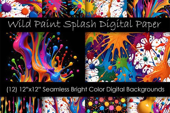 Wild Paint Splash Graphics - Seamless